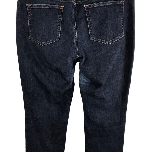 Duluth Trading Womens Jeans Size 14 Dark Wash Stretch Comfort Mid Rise Straight - Picture 8 of 11